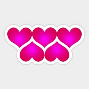 Hearts, Hearts, Hearts - In the Pink Sticker